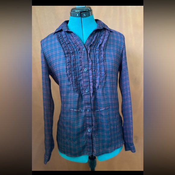 American eagle outfitters sheer button down blouse - Picture 1 of 5